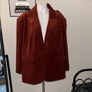 Corduroy Blazer in Rich Brown